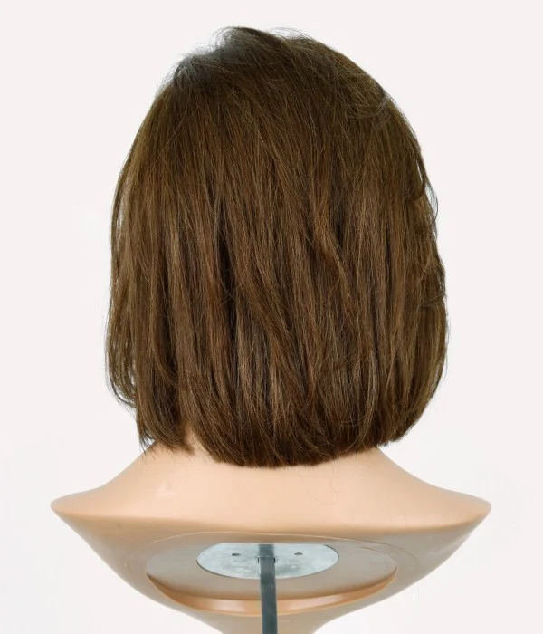 Willow | Medium Brown Bob Remy Human Hair Lace Front Wig| Low Density | Petite Size