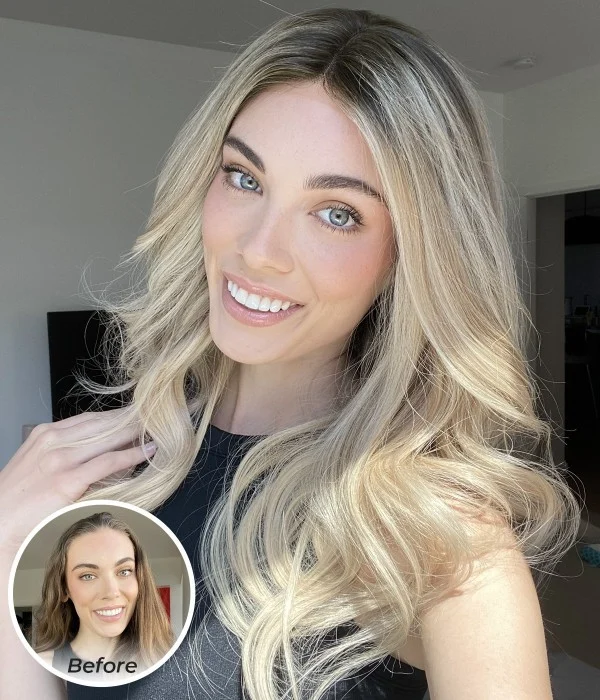 Charlotte | White Blonde Balayage Remy Human Hair Lace Front Wig