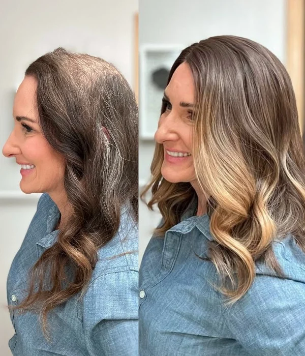 Collins | Dark Brunette Long Wavy Synthetic Lace Front Wig