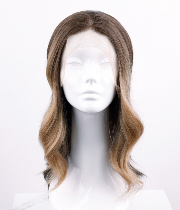 Collins | Dark Brunette Long Wavy Synthetic Lace Front Wig