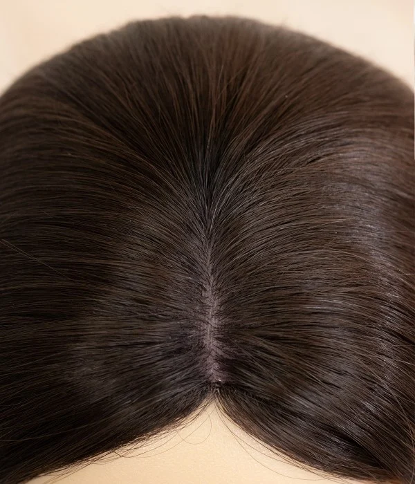 8” X 9” Sepia Silk Top Human Hair Topper | With Layers