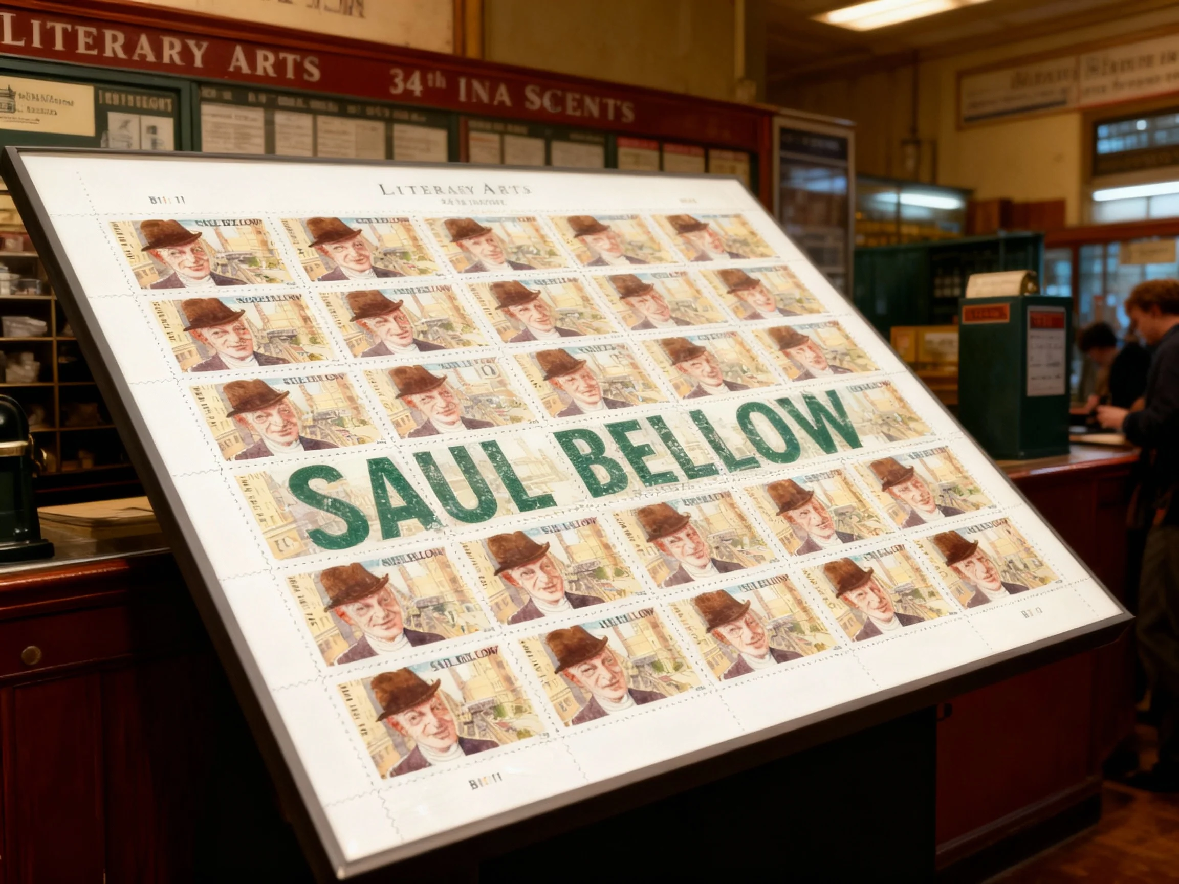 Literary Arts Saul Bellow Three Ounce Forever First Class Postage Stamps Fit CD