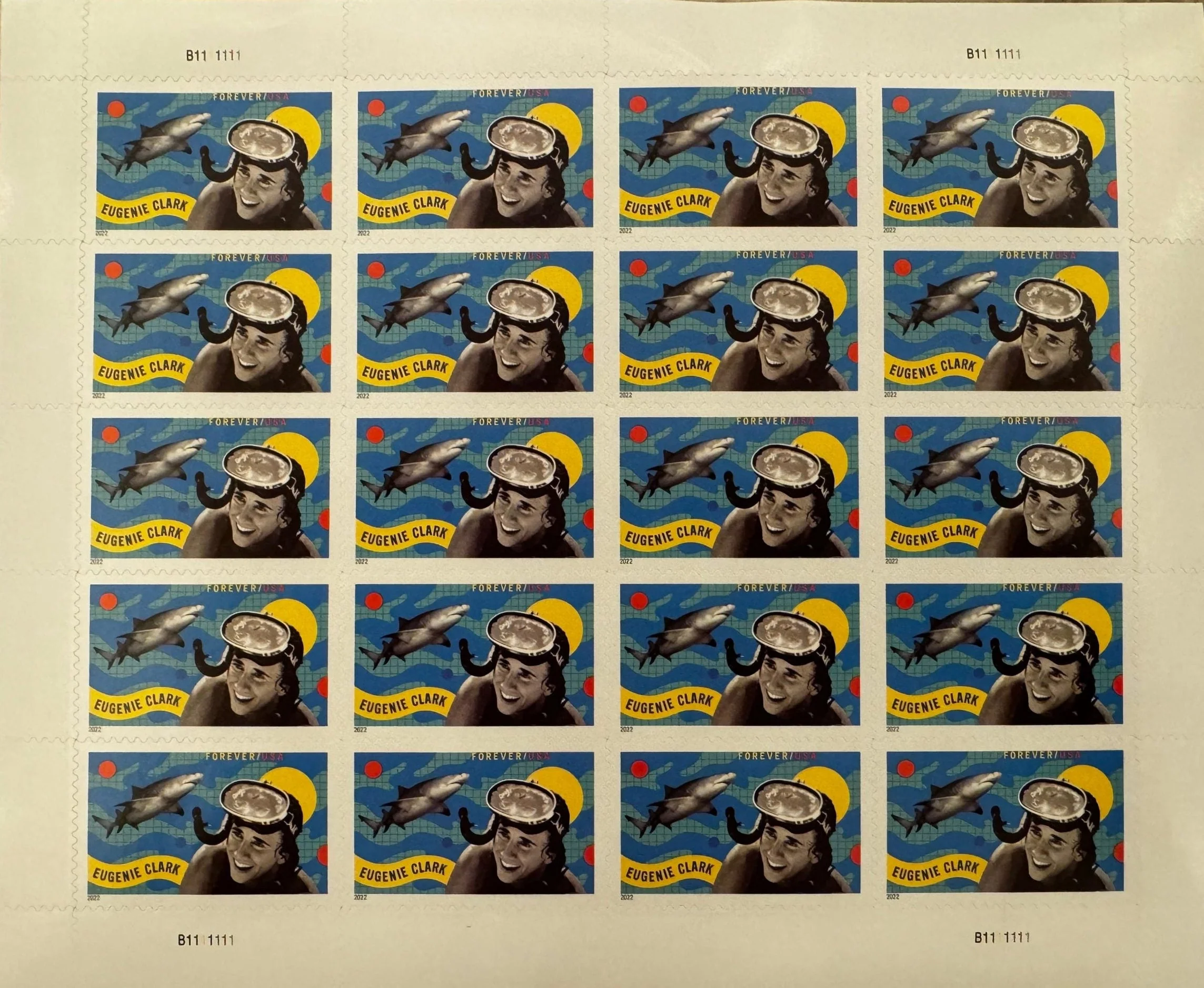 USPS Aquatic Scholar Eugenie Clark Forever First Class Postage Stamps