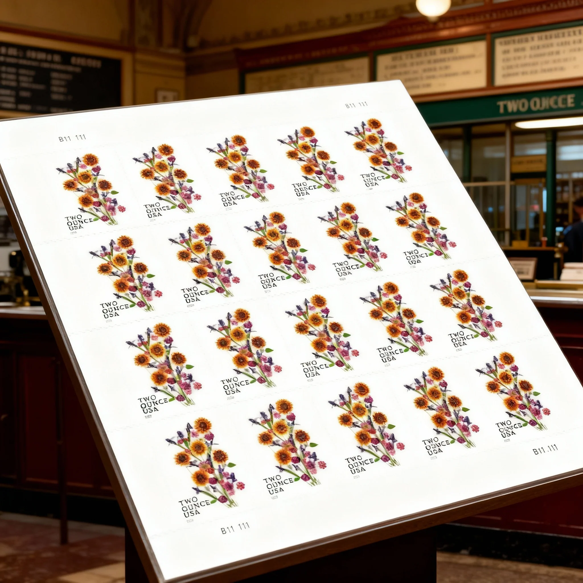 Sunflower Bouquet Two Ounce Forever First Class Postage Stamps