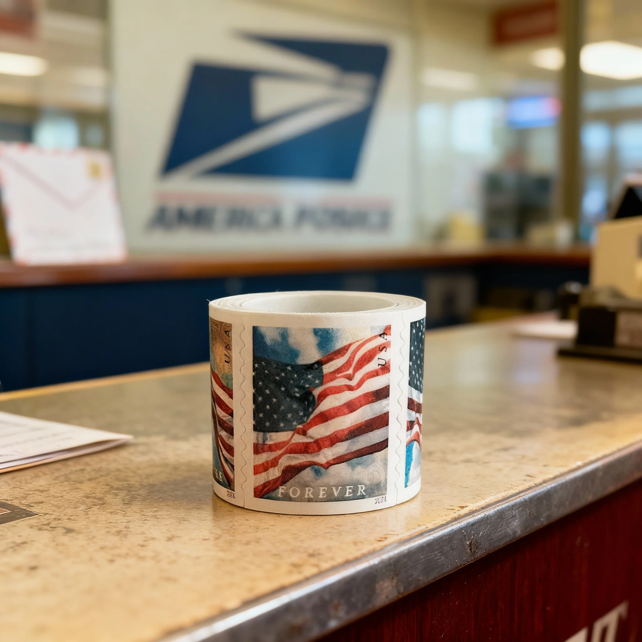 2024 US Flags Booklets /  Rolls Forever First Class Postage Stamps