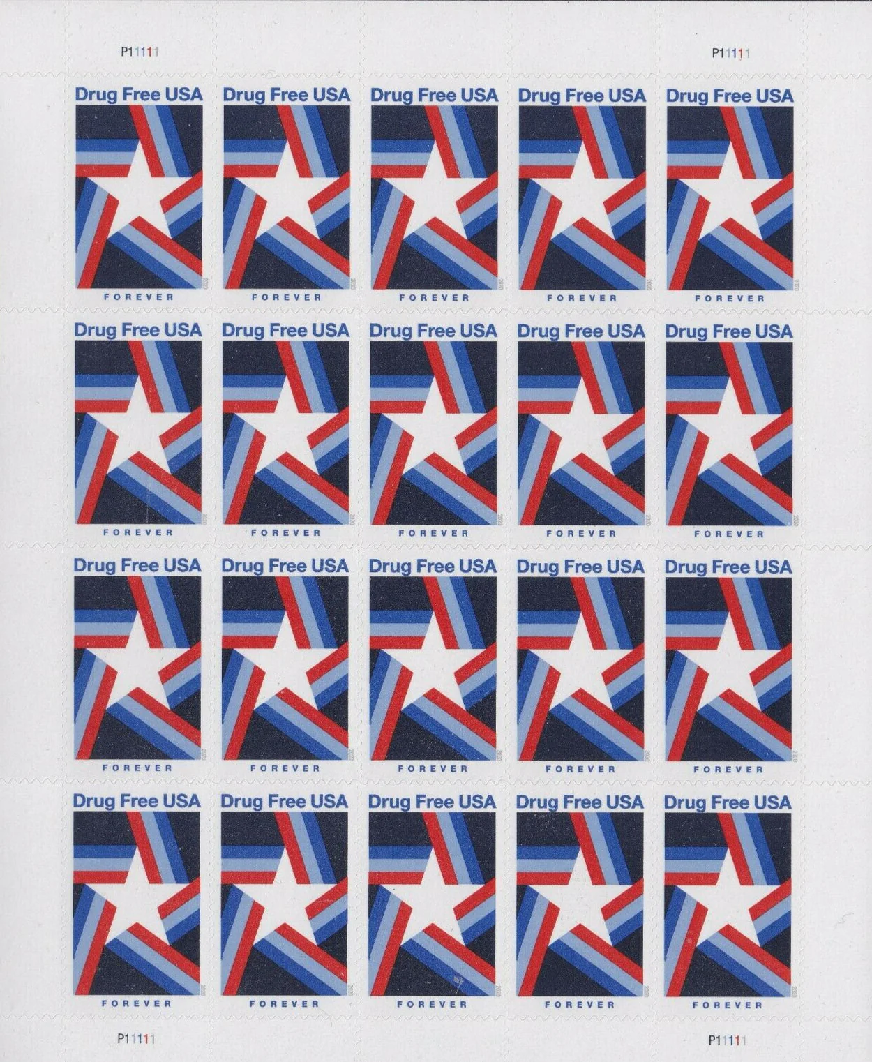 Drug Free Forever First Class Postage Stamps