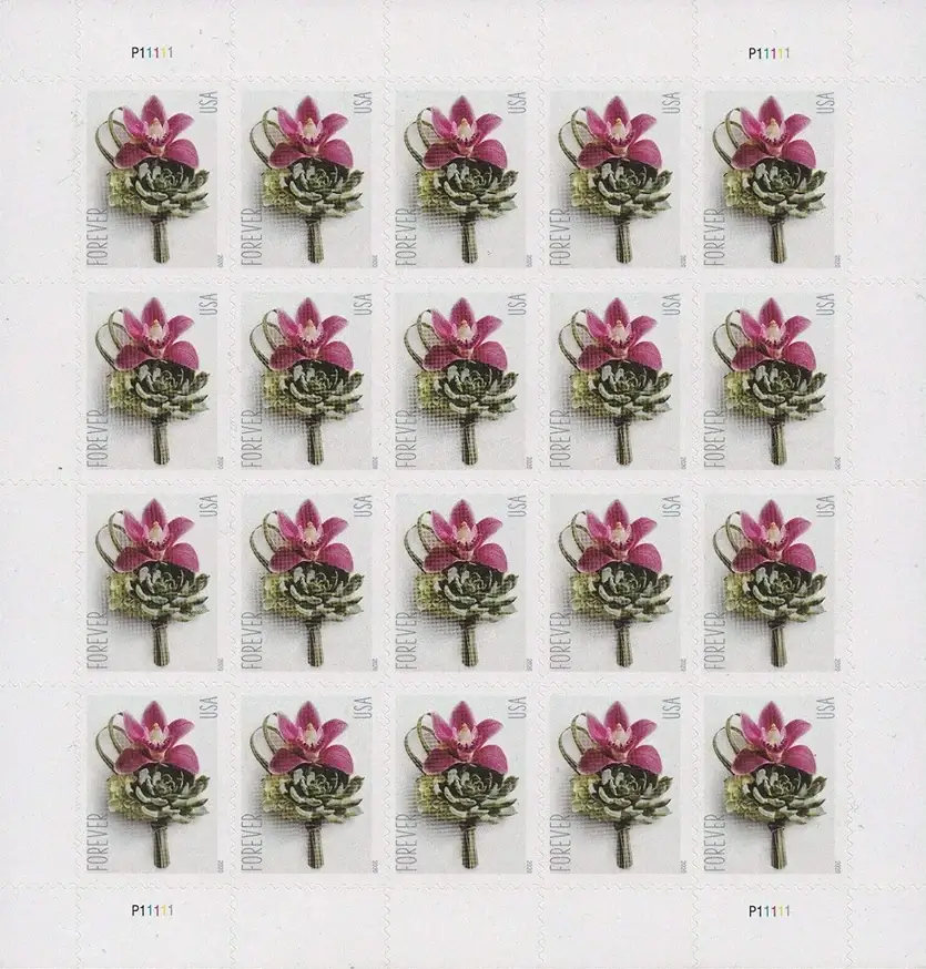 Contemporary Boutonniere Forever First Class Postage Stamps