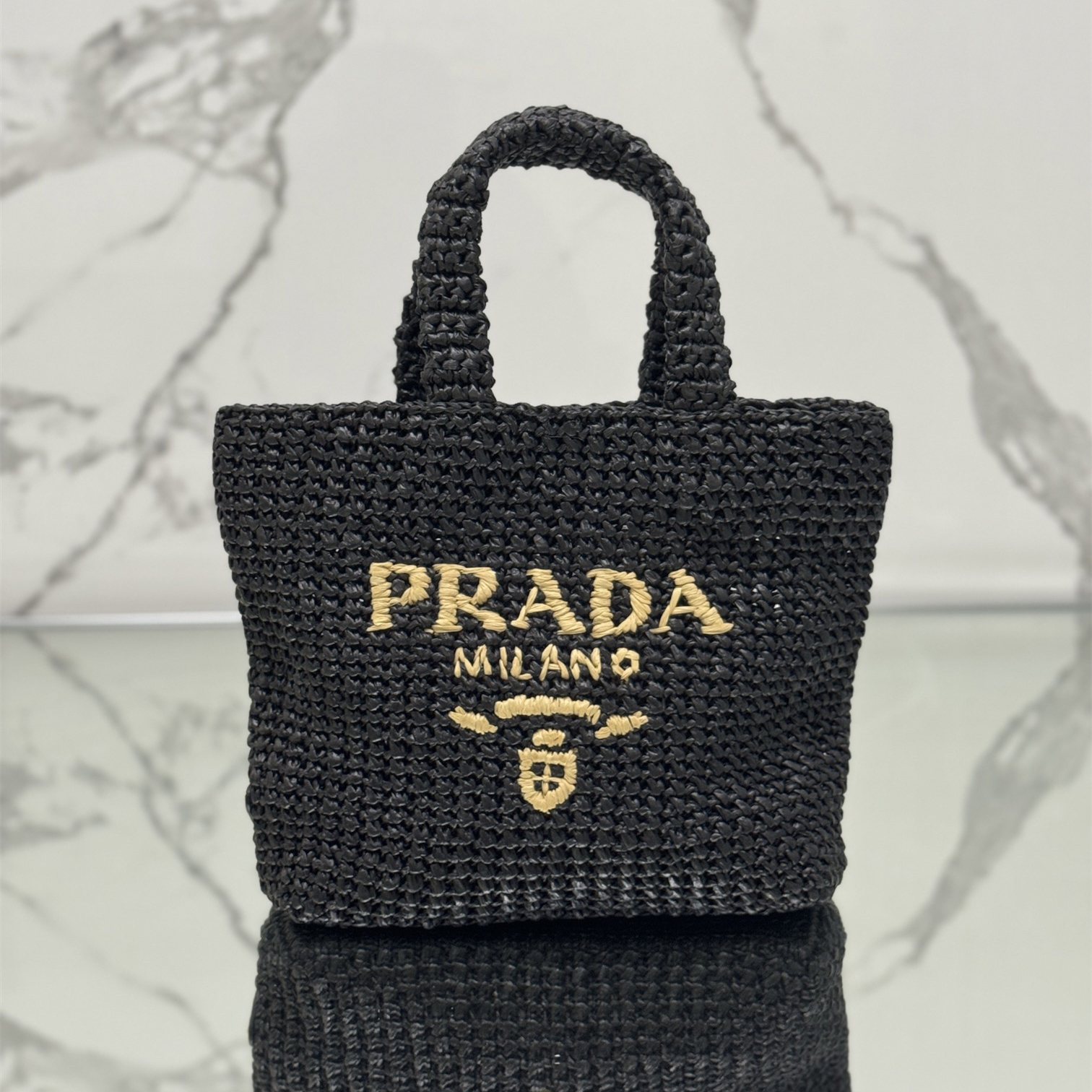 Prada 1BG422 Small crochet tote Bag Size 24*24*8cm