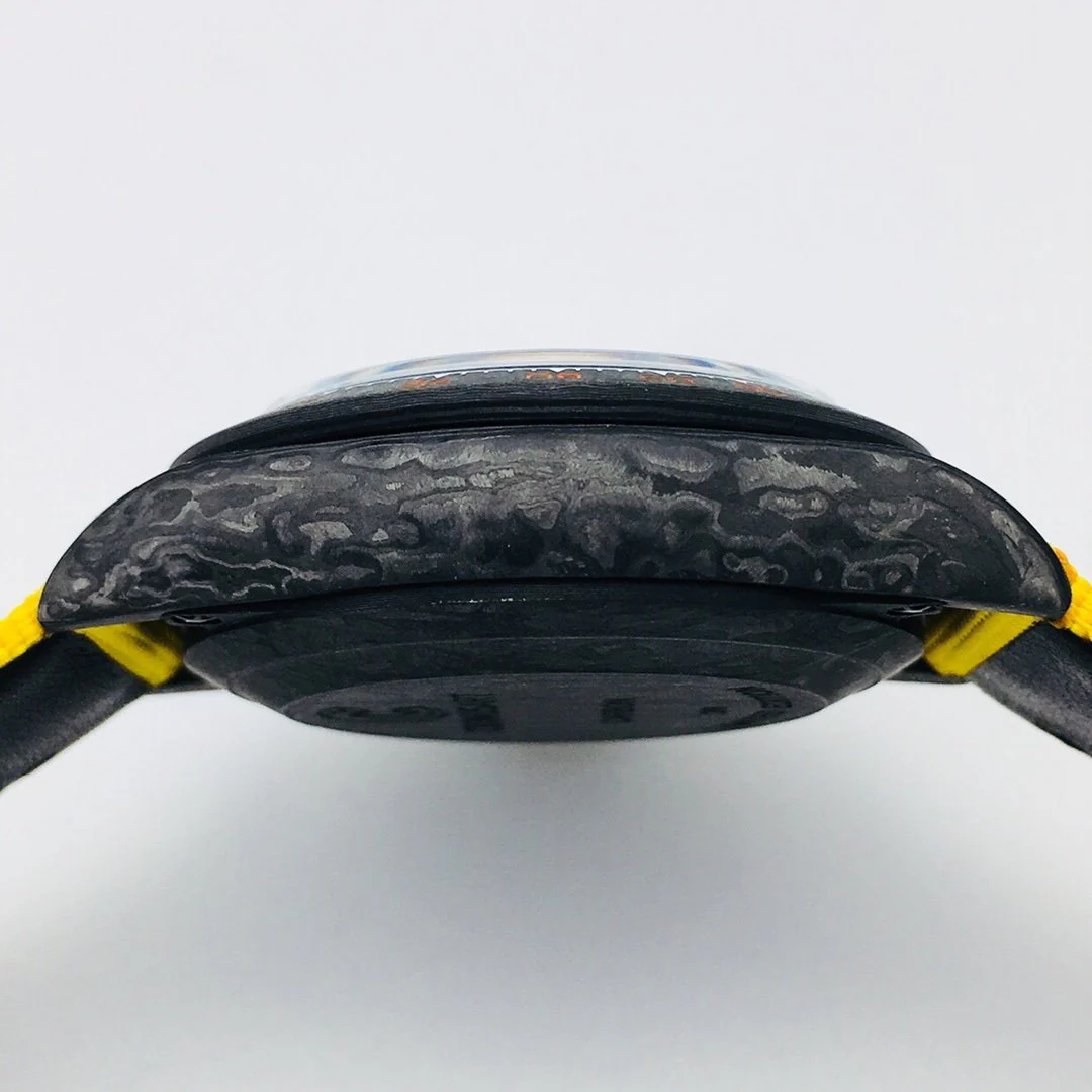 DAYTONA 40MM CUSTOM CARBON FILBER CREAM DIAL YELLOW TEXTILE