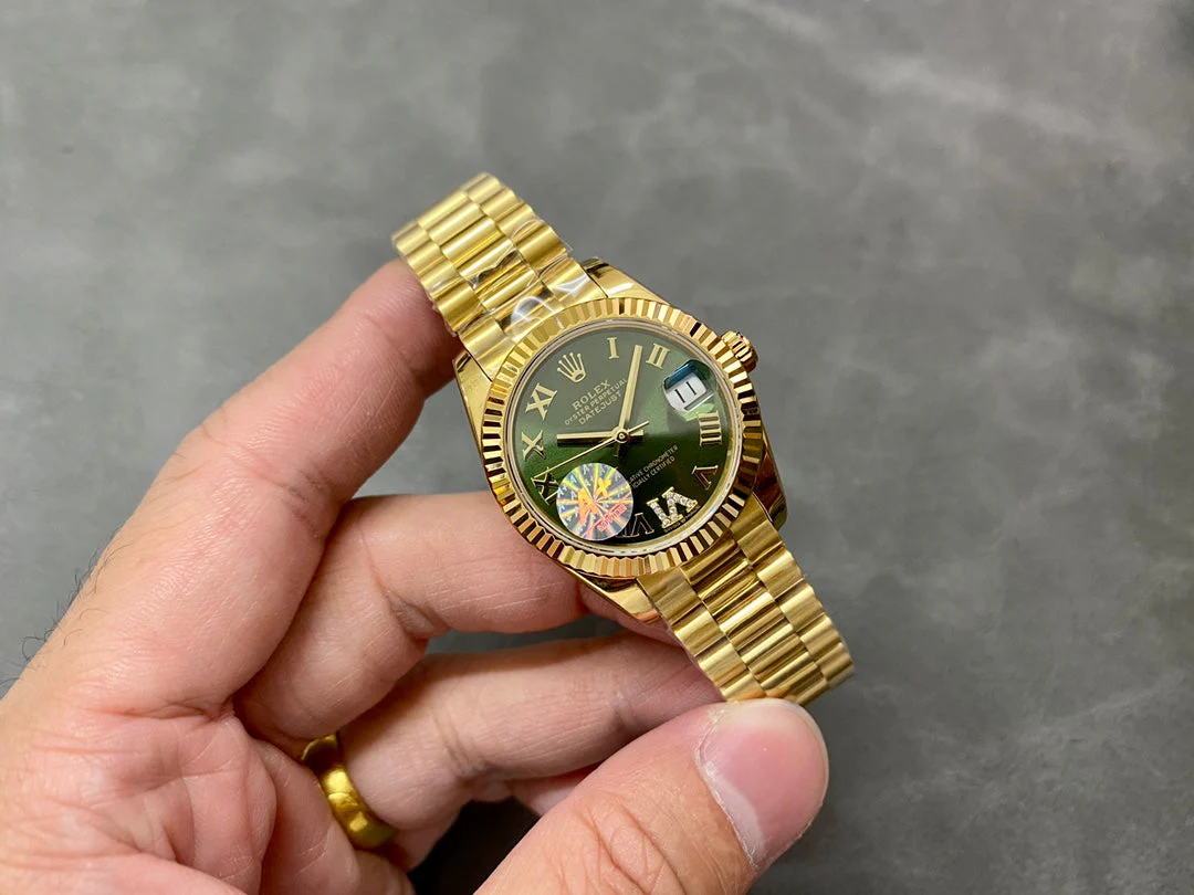 DATEJUST 31MM GOLD GREEN DIAL