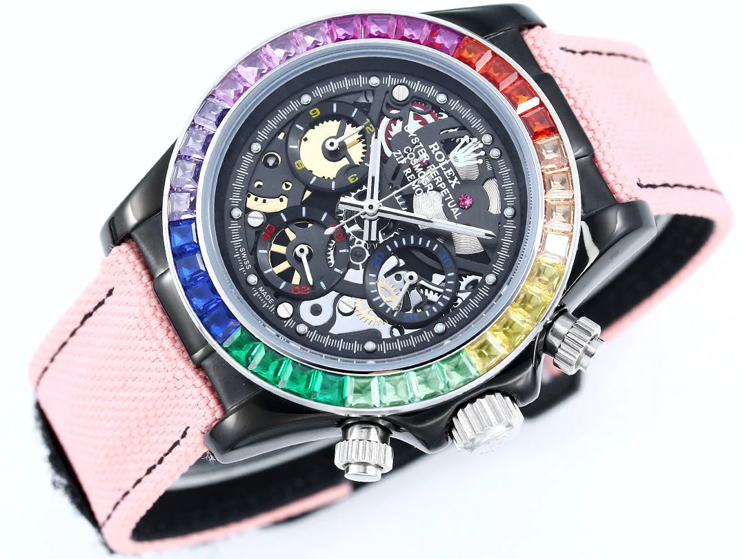 Rolex Daytona 43mm Black Pink Diamond