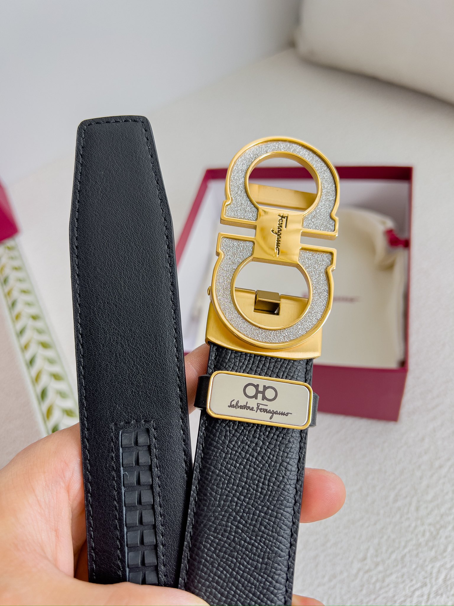 Ferragamo Men Belt Width 3.5cm