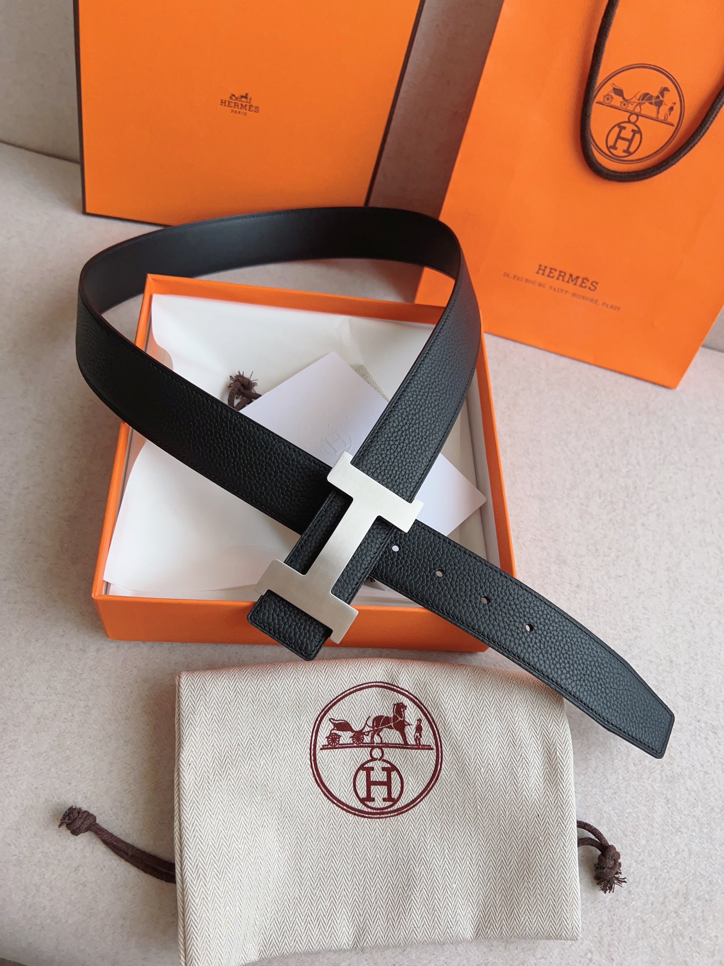 Hermes Men Belt Width 3.8cm