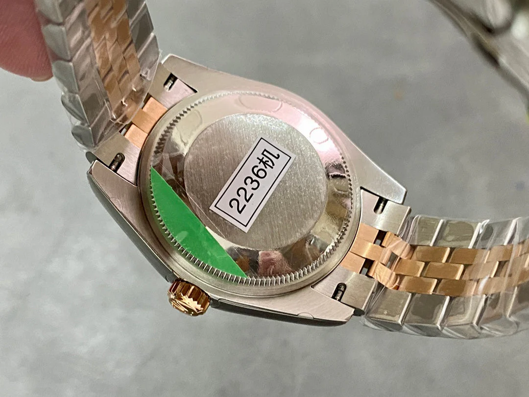 DATEJUST 31MM PINK GOLD STEEL CHOCOLATE DIAL