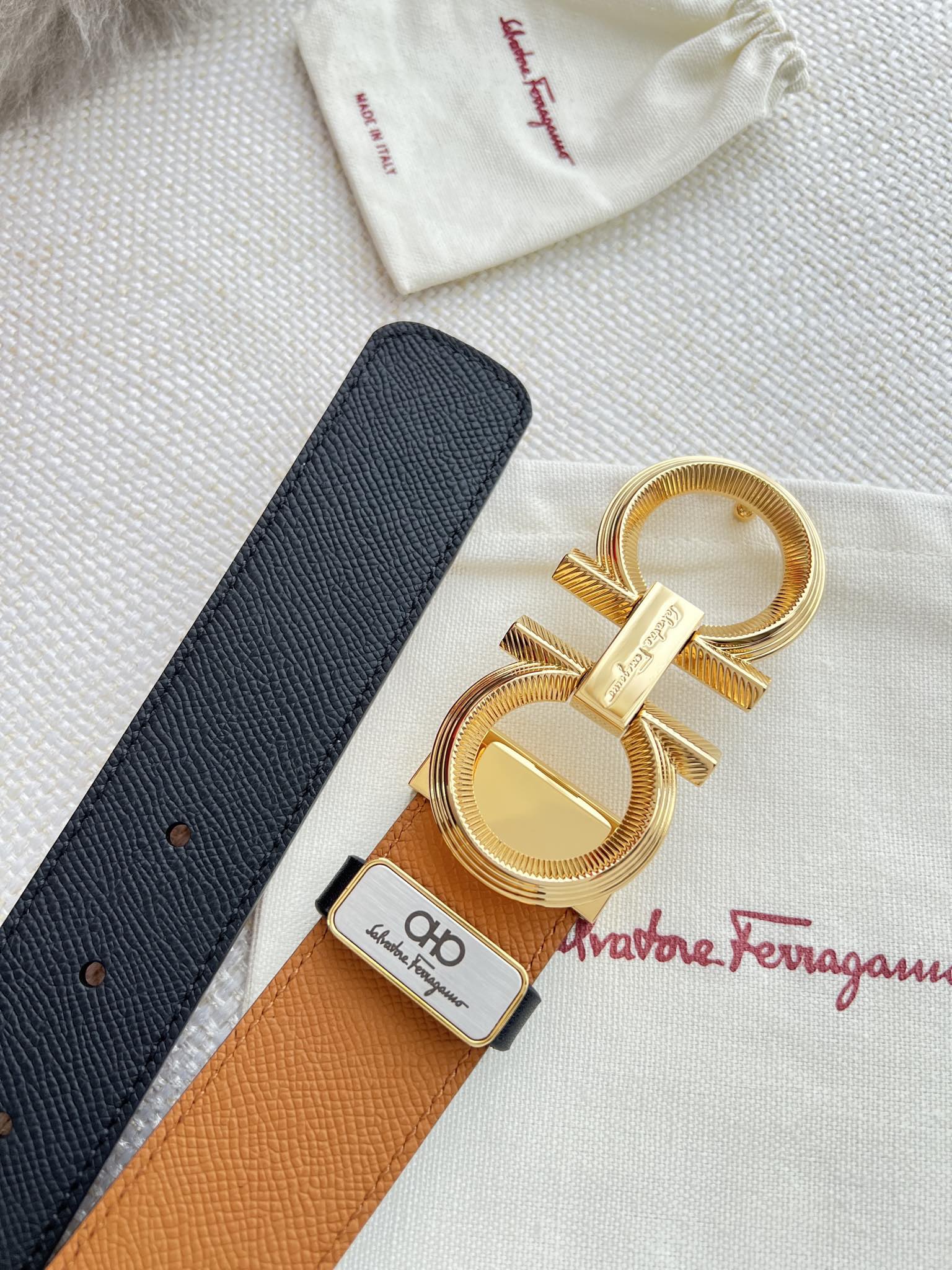 Ferragamo Men Belt Width 3.5cm