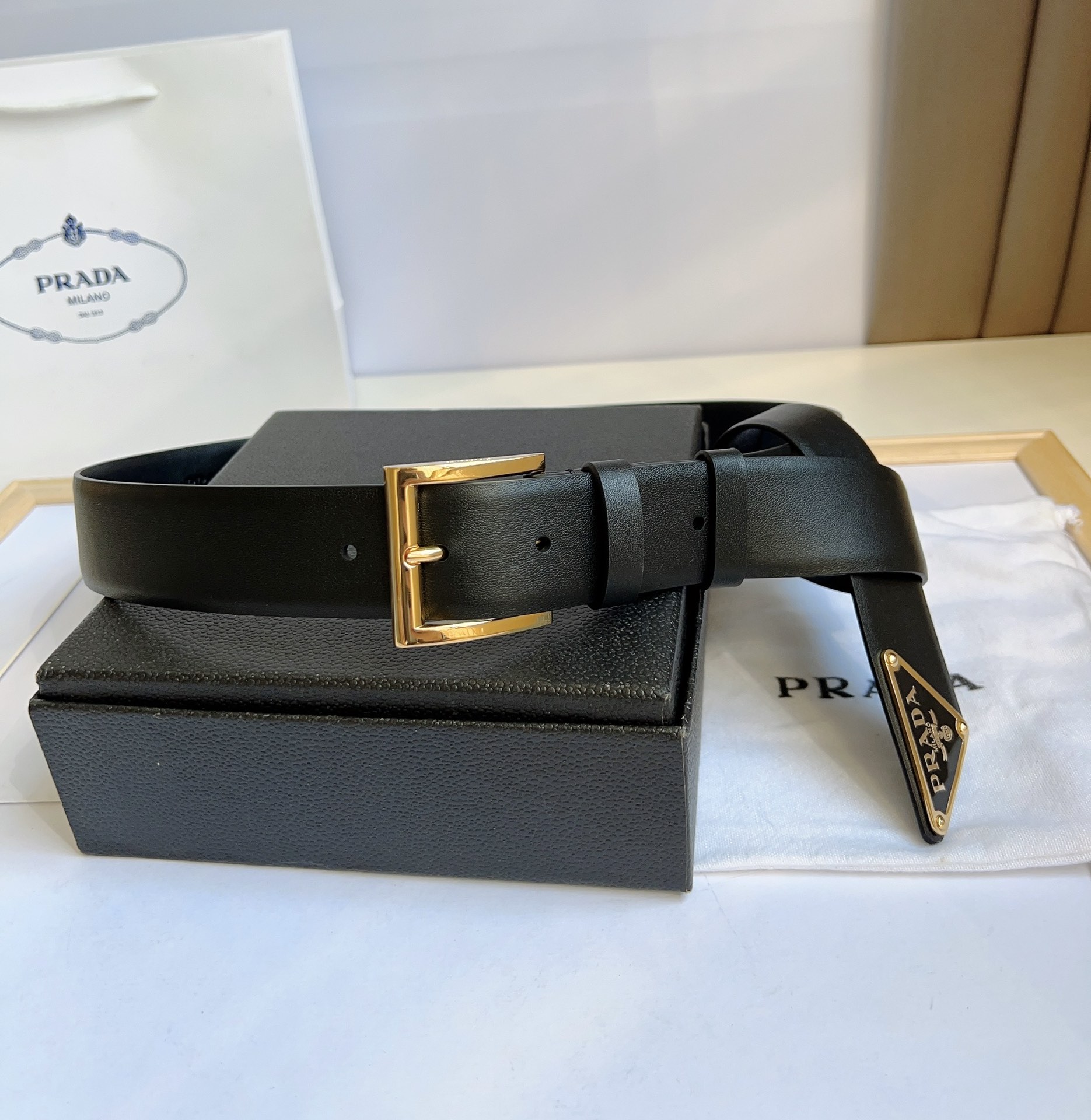 Prada Men Belt Width 3.5cm