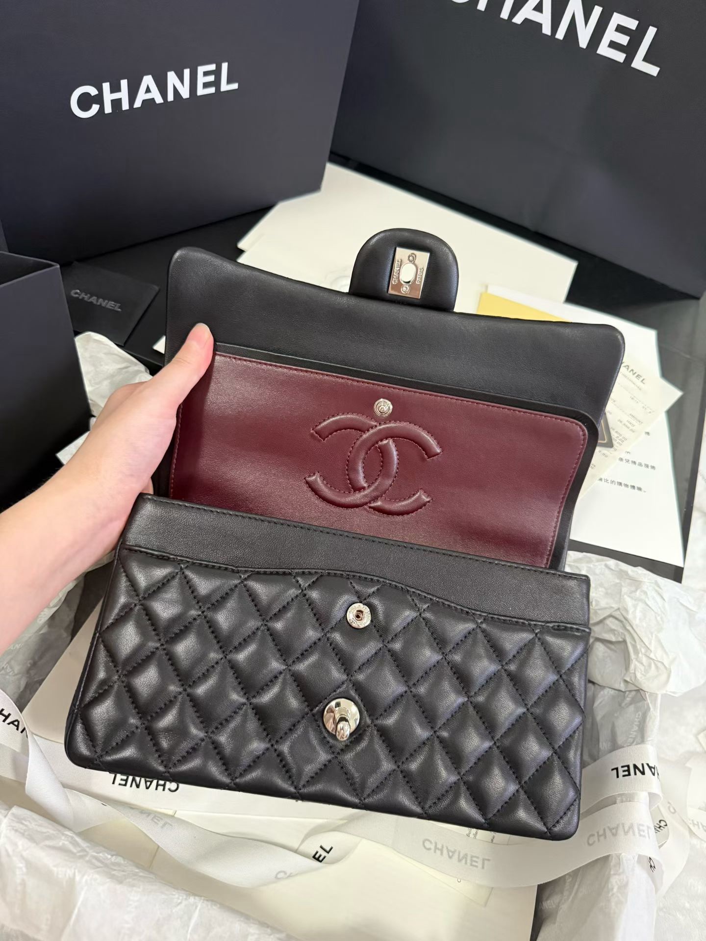 Chanel CF1112 Shoulder Bags Sheepskin 25cm