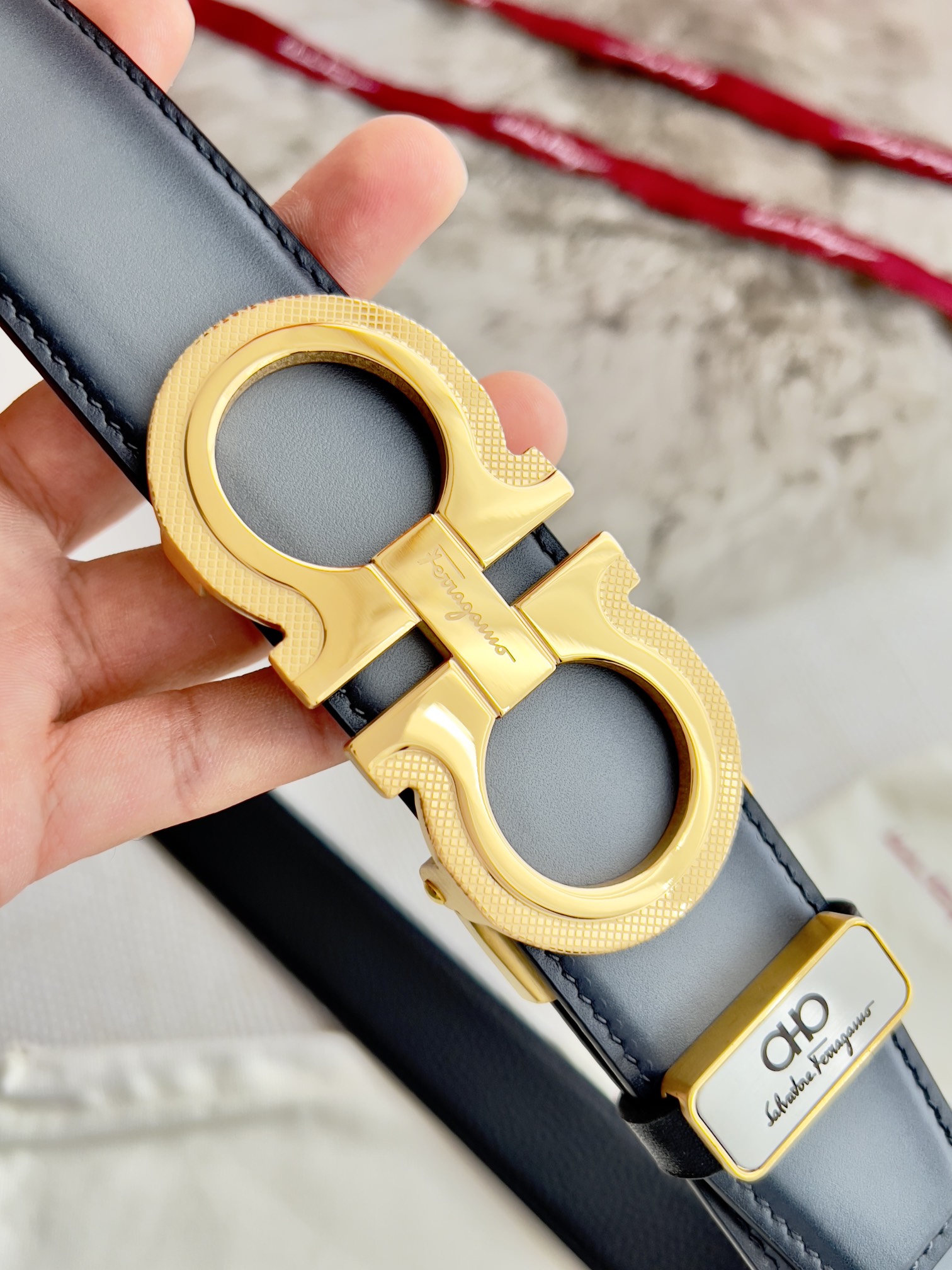 Ferragamo Men Belt Width 3.5cm