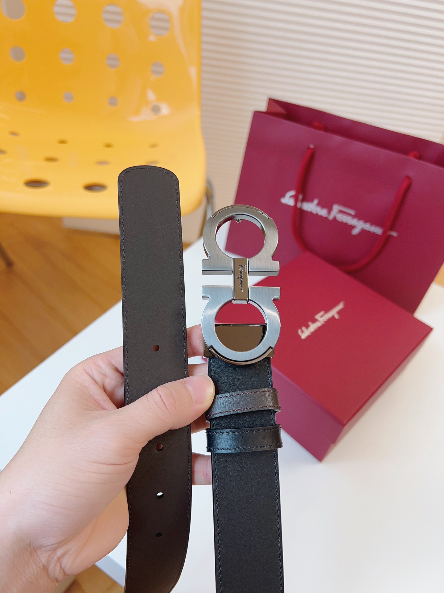 Ferragamo Men Belt Width 3.5cm