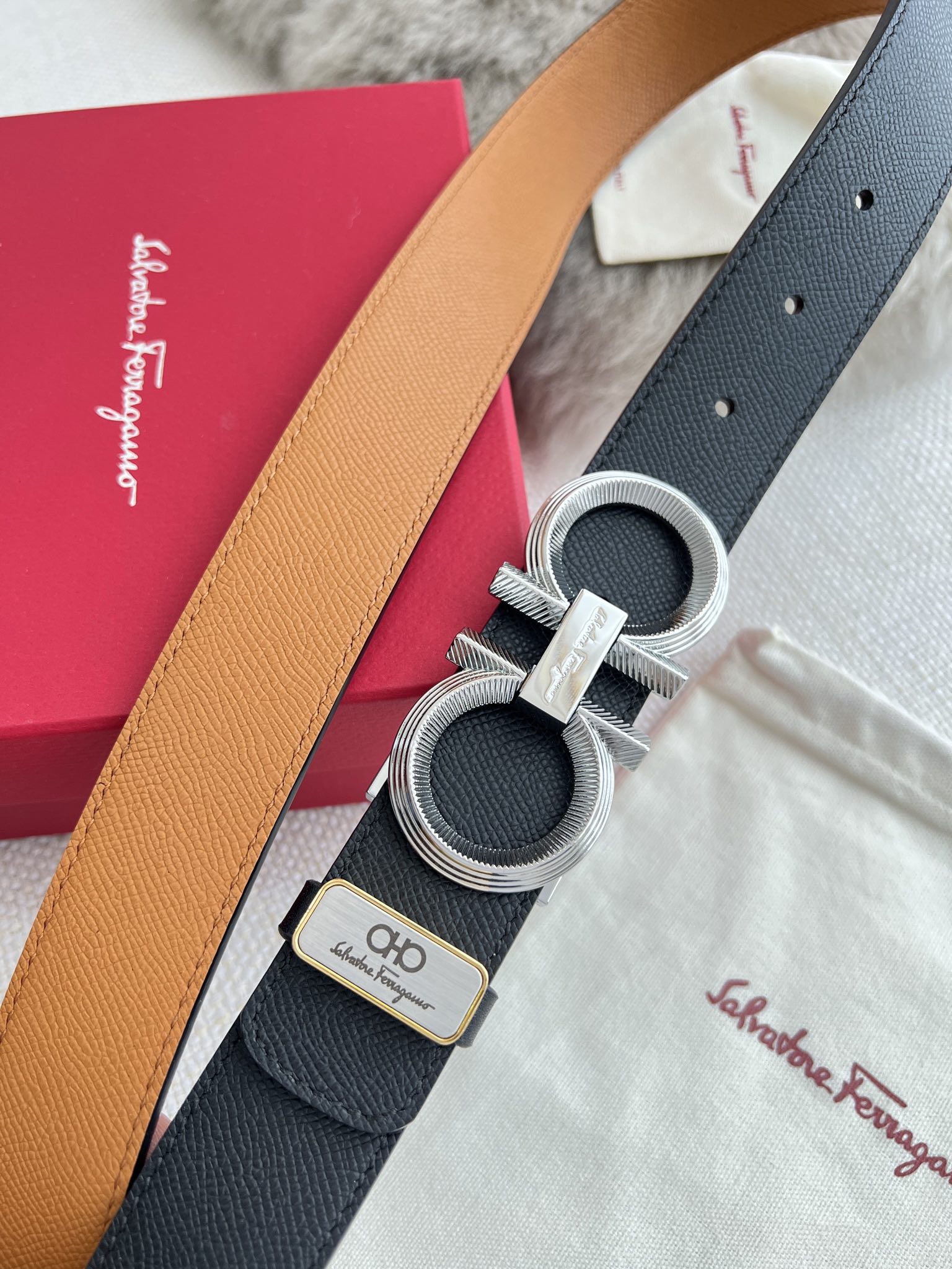 Ferragamo Men Belt Width 3.5cm