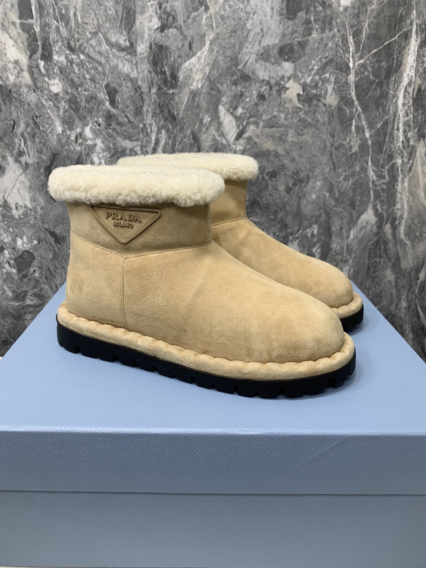 Prada Women Snow Boots Brown Size 36-41
