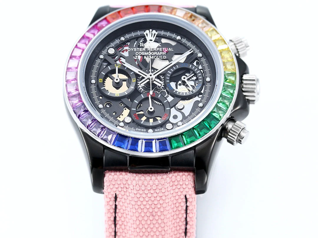 Rolex Daytona 43mm Black Pink Diamond