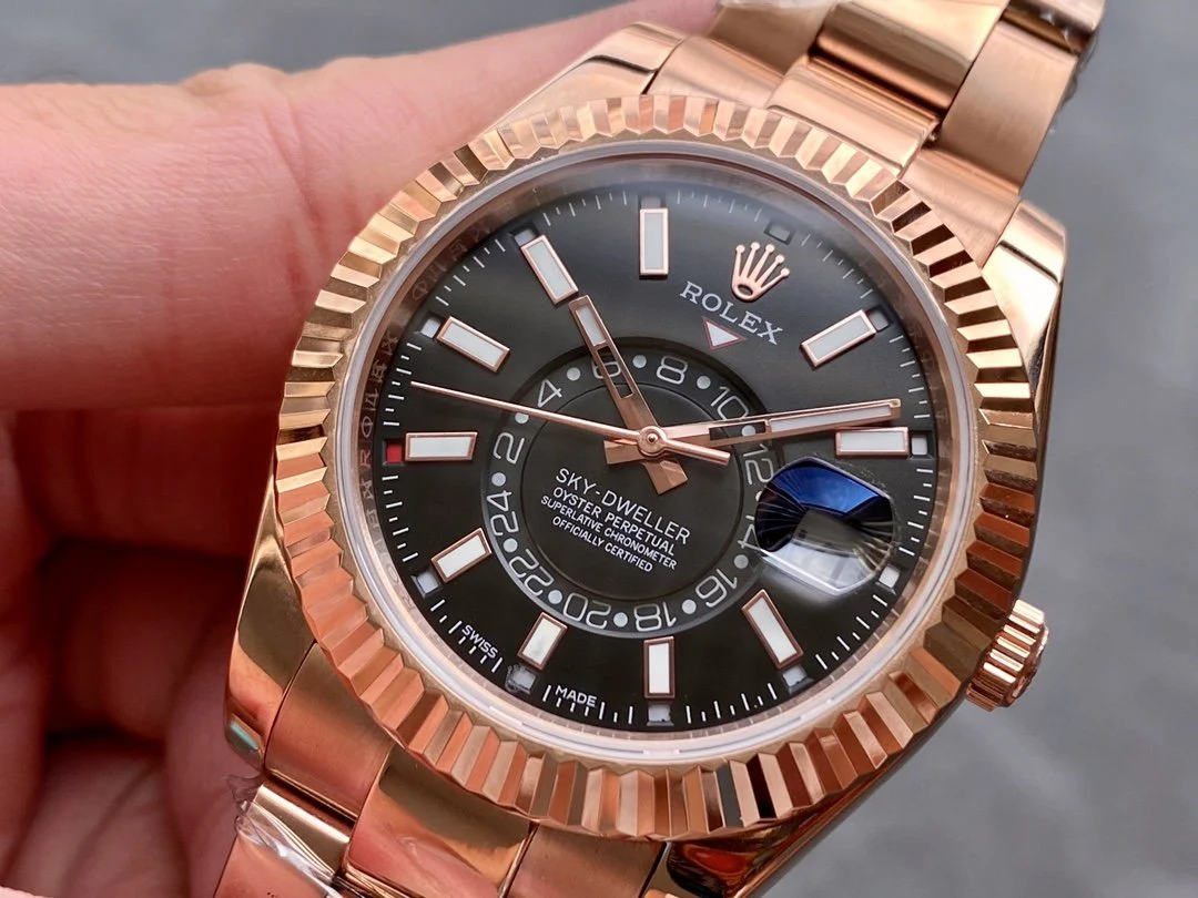 SKY-DWELLER 42 ROSE GOLD BLACK DIAL