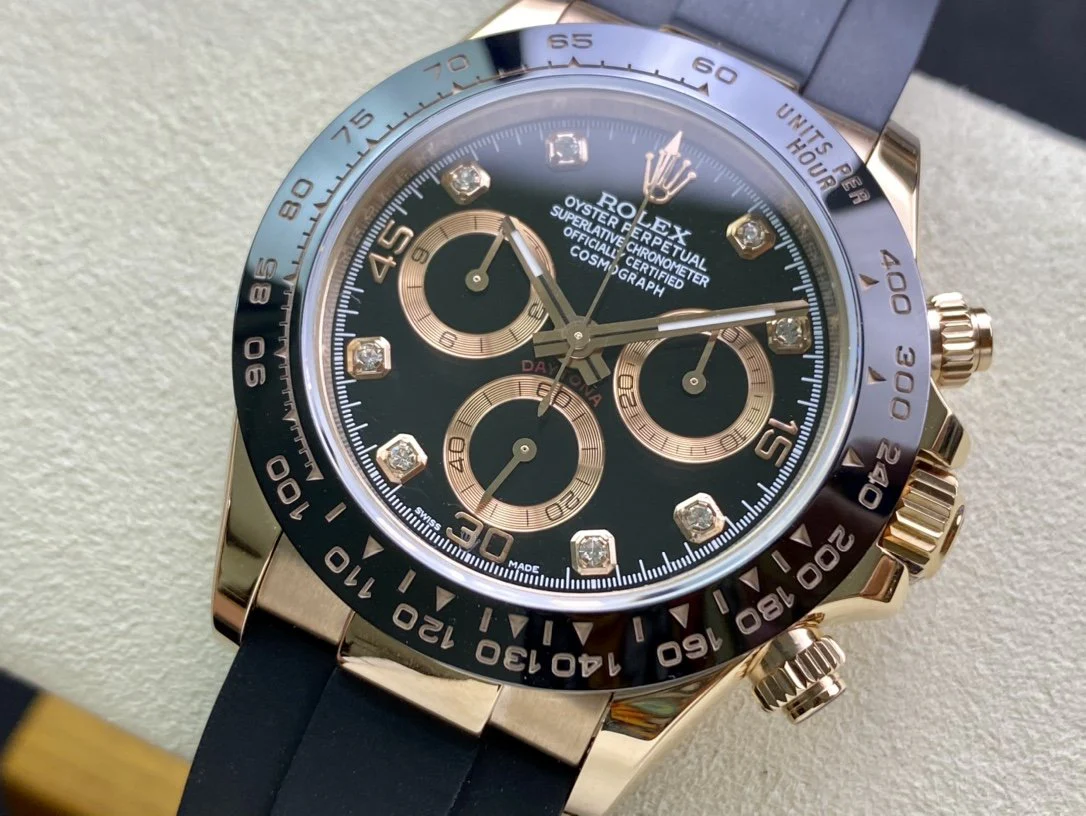 DAYTONA ROSE ROSE GOLD 40MM CERAMIC DIAMOND NUMERALS