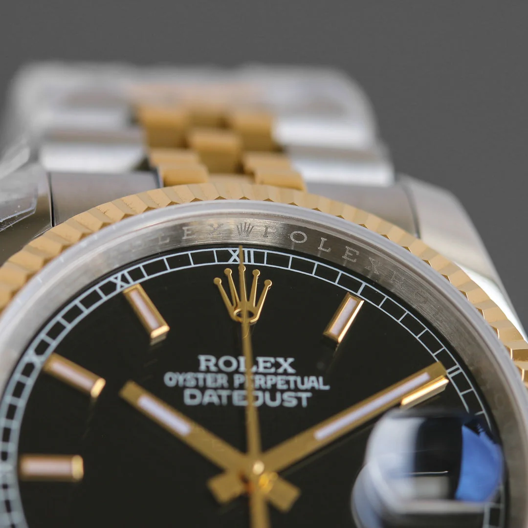 DATEJUST 36MM TWO-TONE BLACK DIAL JUBILEE