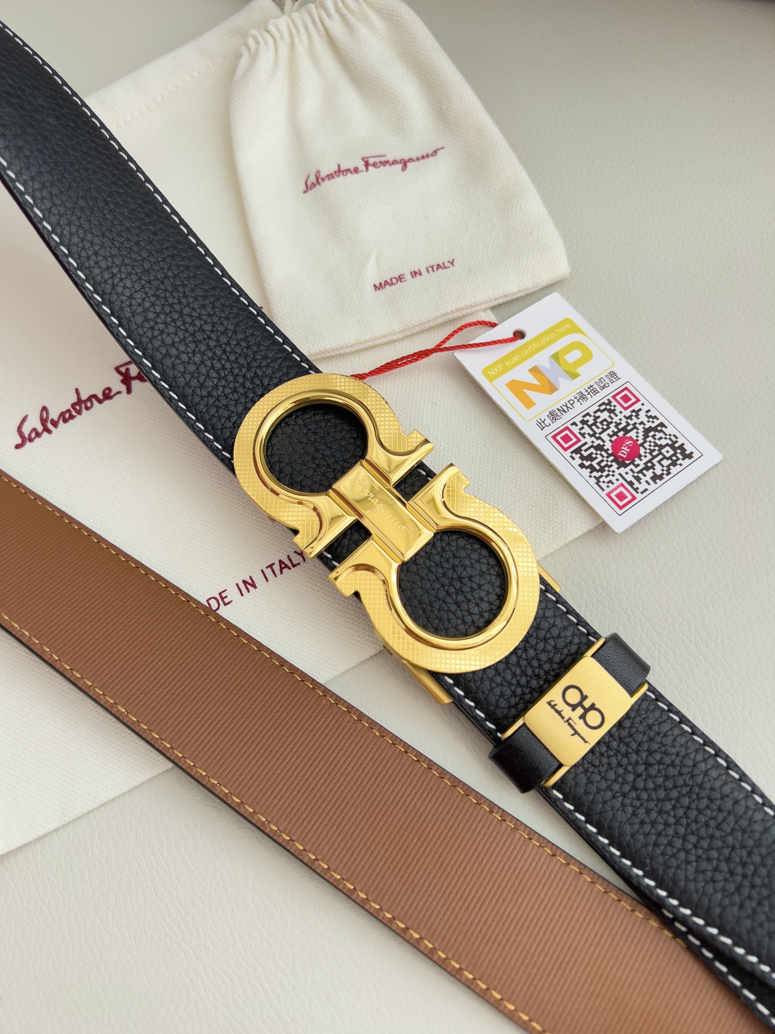 Ferragamo Men Belt Width 3.5cm