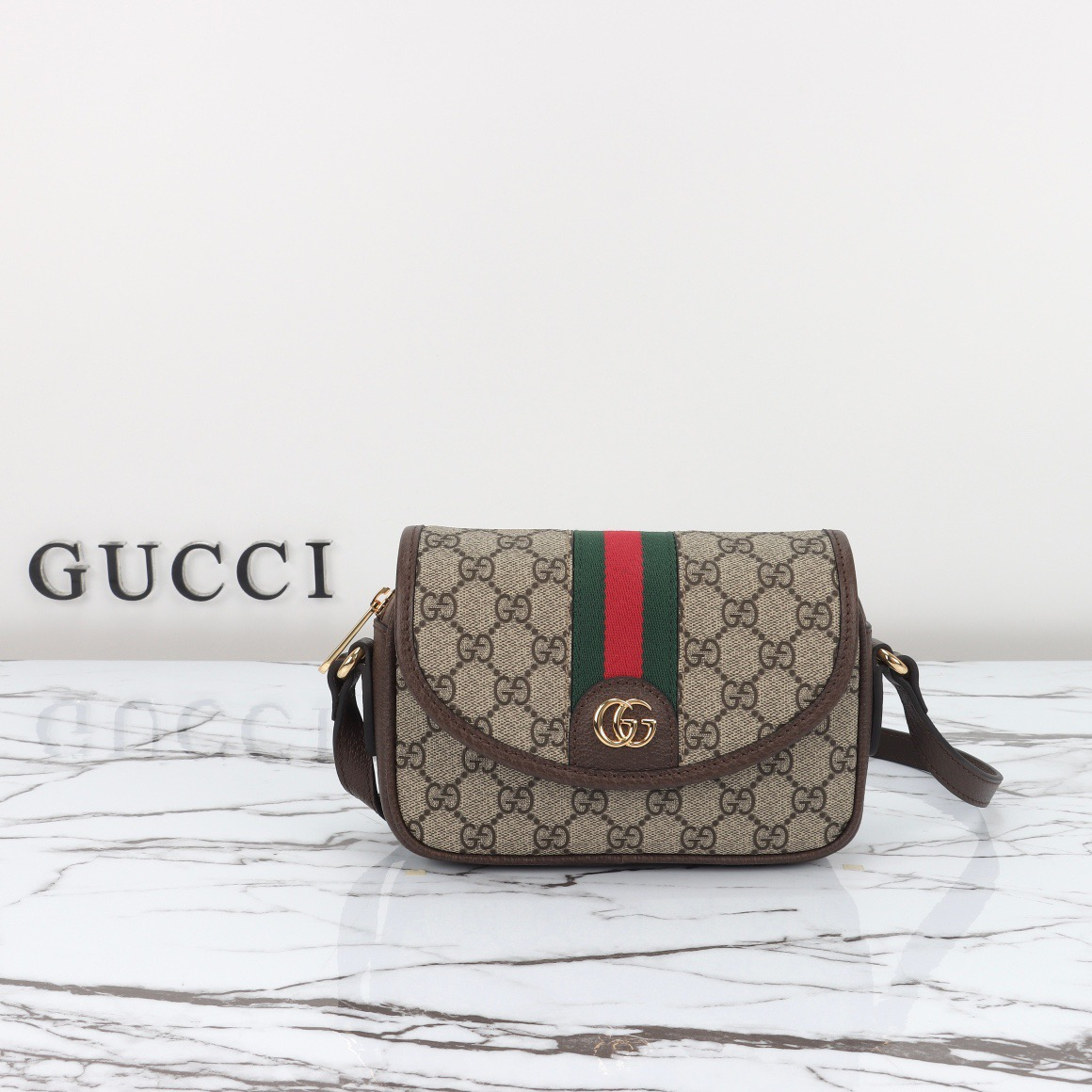 Gucci Ophidia GG Shoulder Bags 13*22*4cm