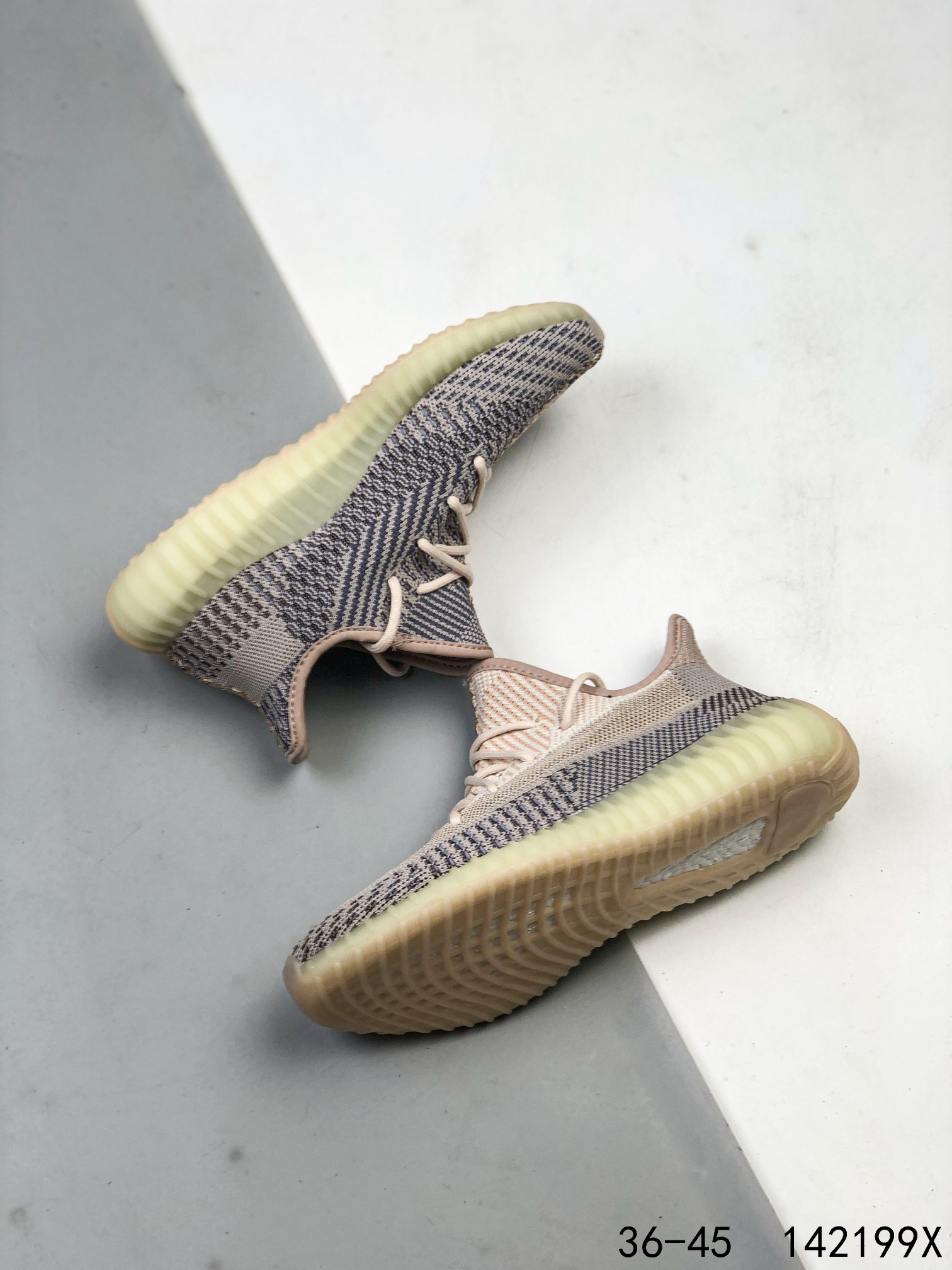 Yeezy 350 Boost 350 V2 Mens/Women Sneakers Shoes Light Yellow2 36 - 45