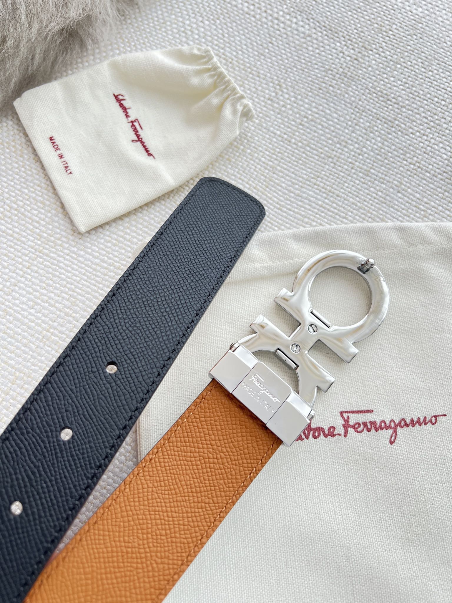 Ferragamo Men Belt Width 3.5cm