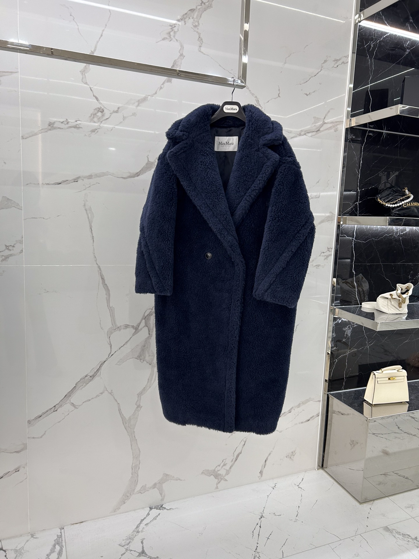 Max Mara Teddy fur long coat Size XS-M