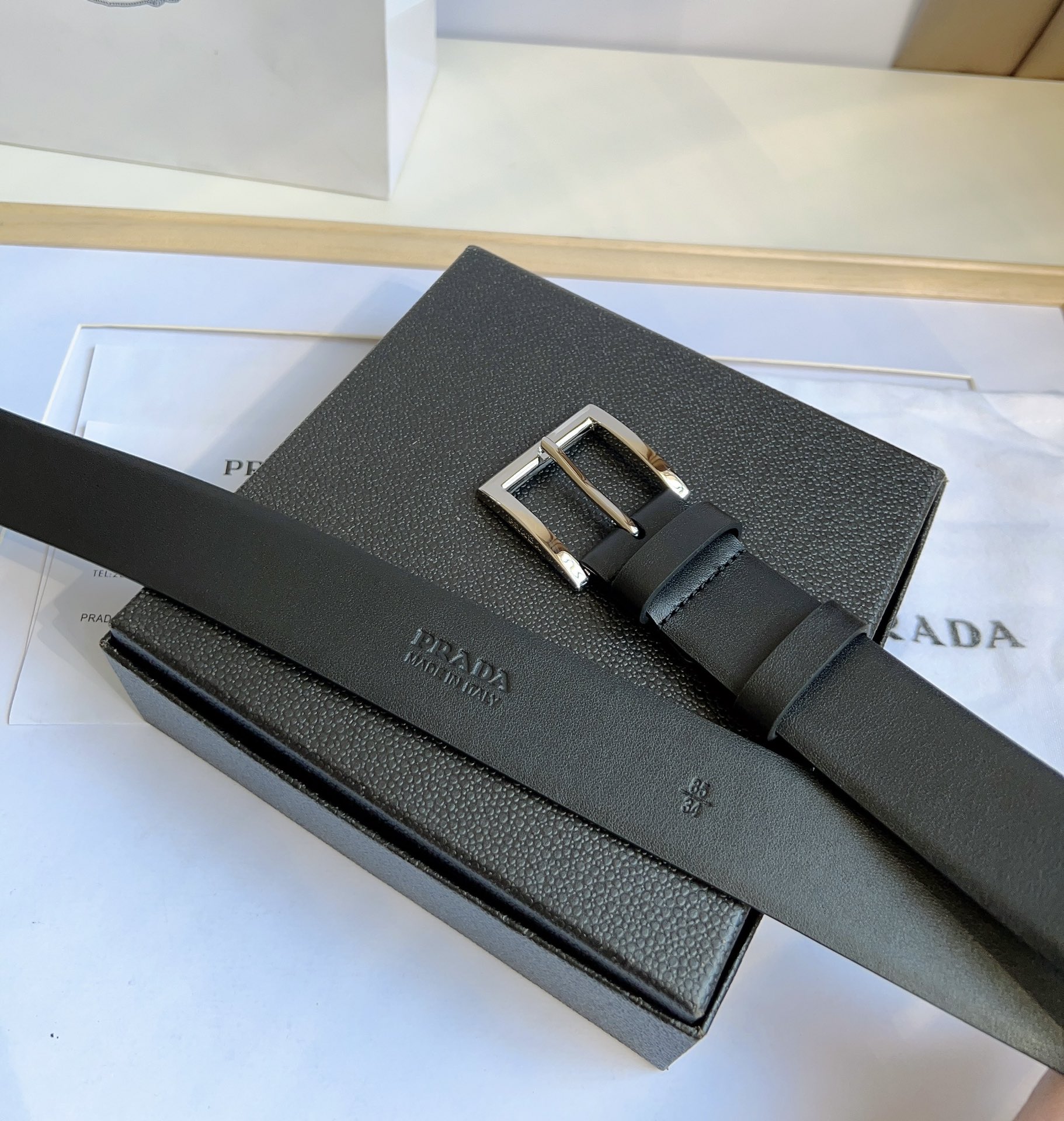 Prada Men Belt Width 3.5cm