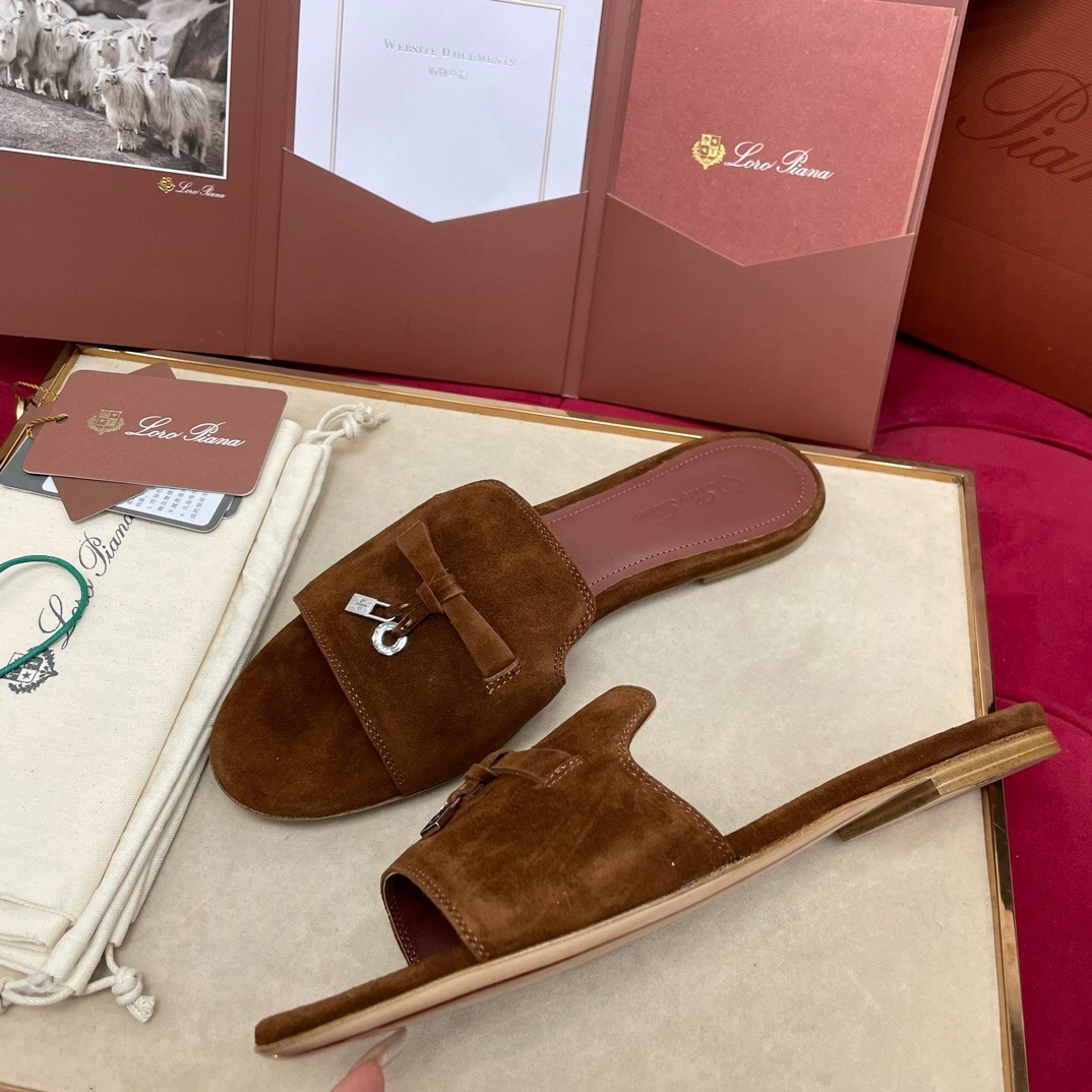 Loro Piana Charms Slipper Women Slippers Size 36-41