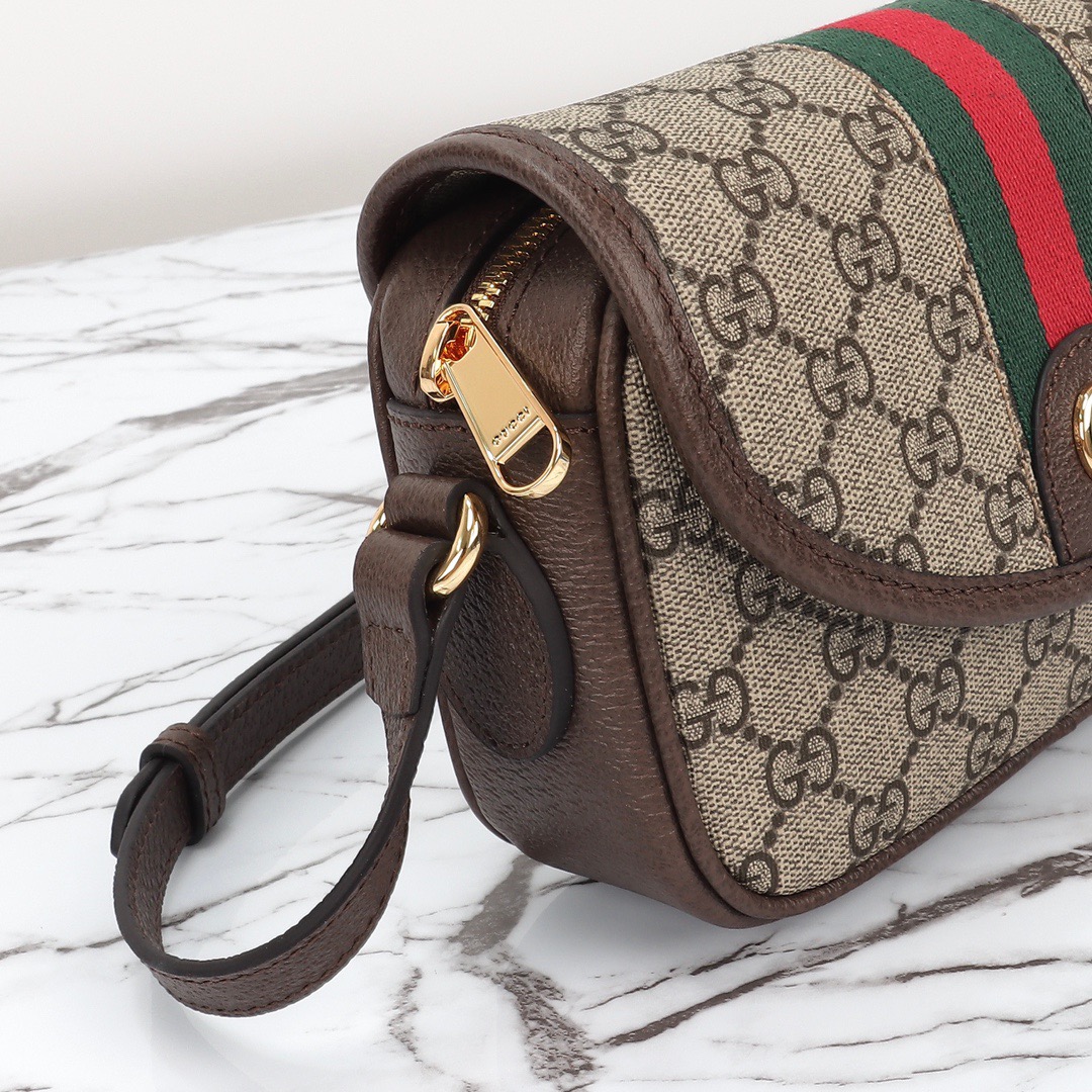 Gucci Ophidia GG Shoulder Bags 13*22*4cm