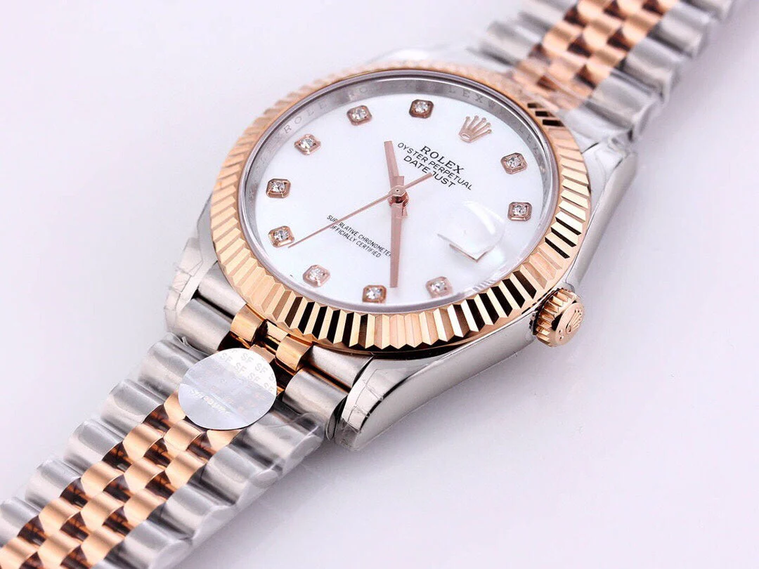 DATEJUST 41MM TWO-TONE WHITE DIAL DIAMOND NUMERAL