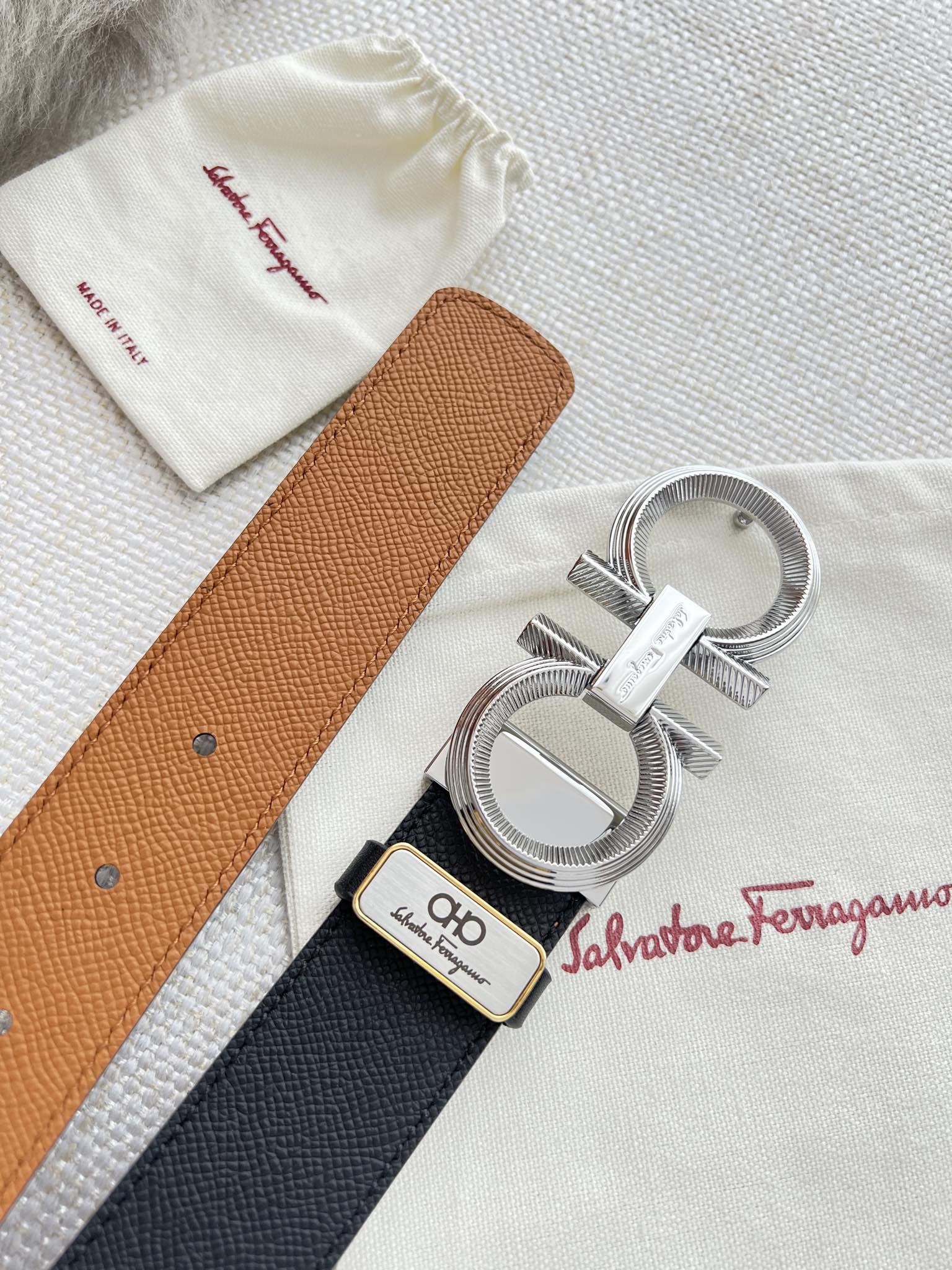 Ferragamo Men Belt Width 3.5cm