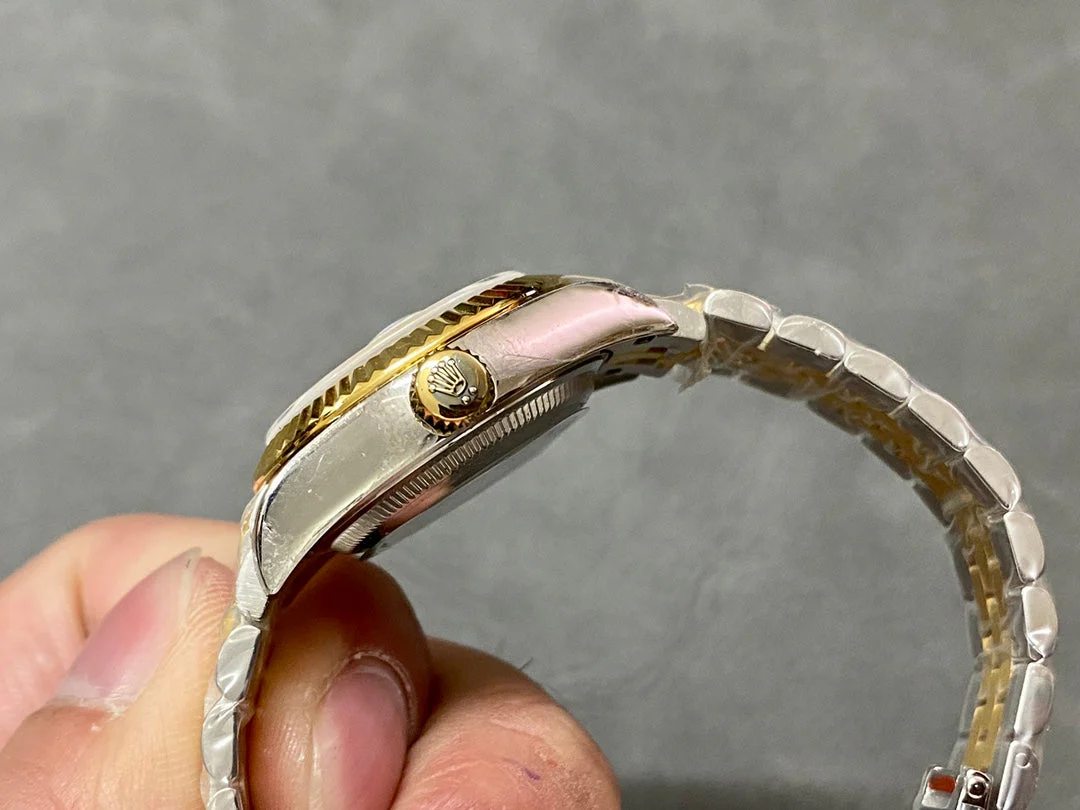 DATEJUST 28MM GOLD STEEL DIAMOND NUMERALS