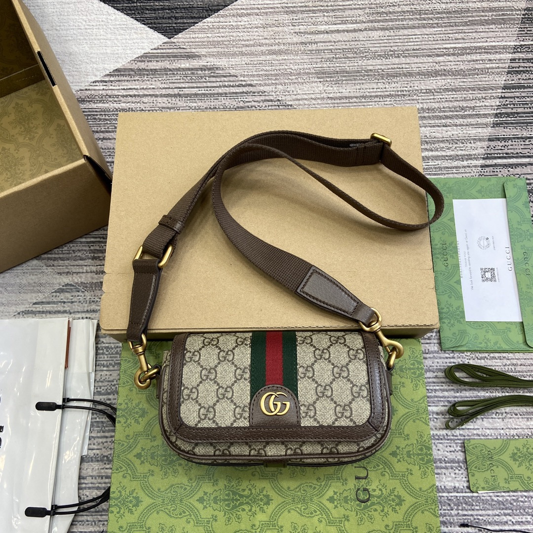 Gucci Ophidia Super-Mini Shoulder Bags Size 18.5*10*5.5cm