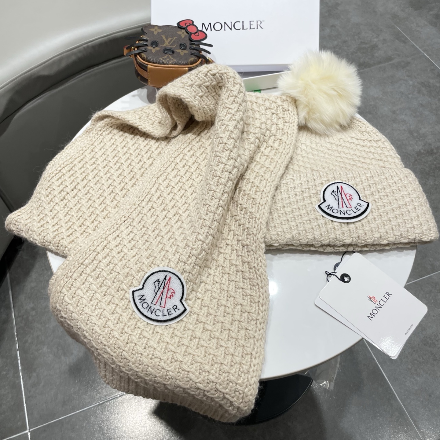 Moncler Knitted Hat+Scarf