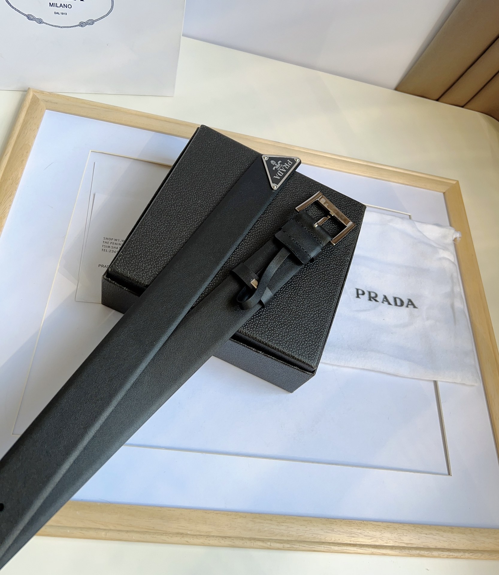 Prada Men Belt Width 3.5cm