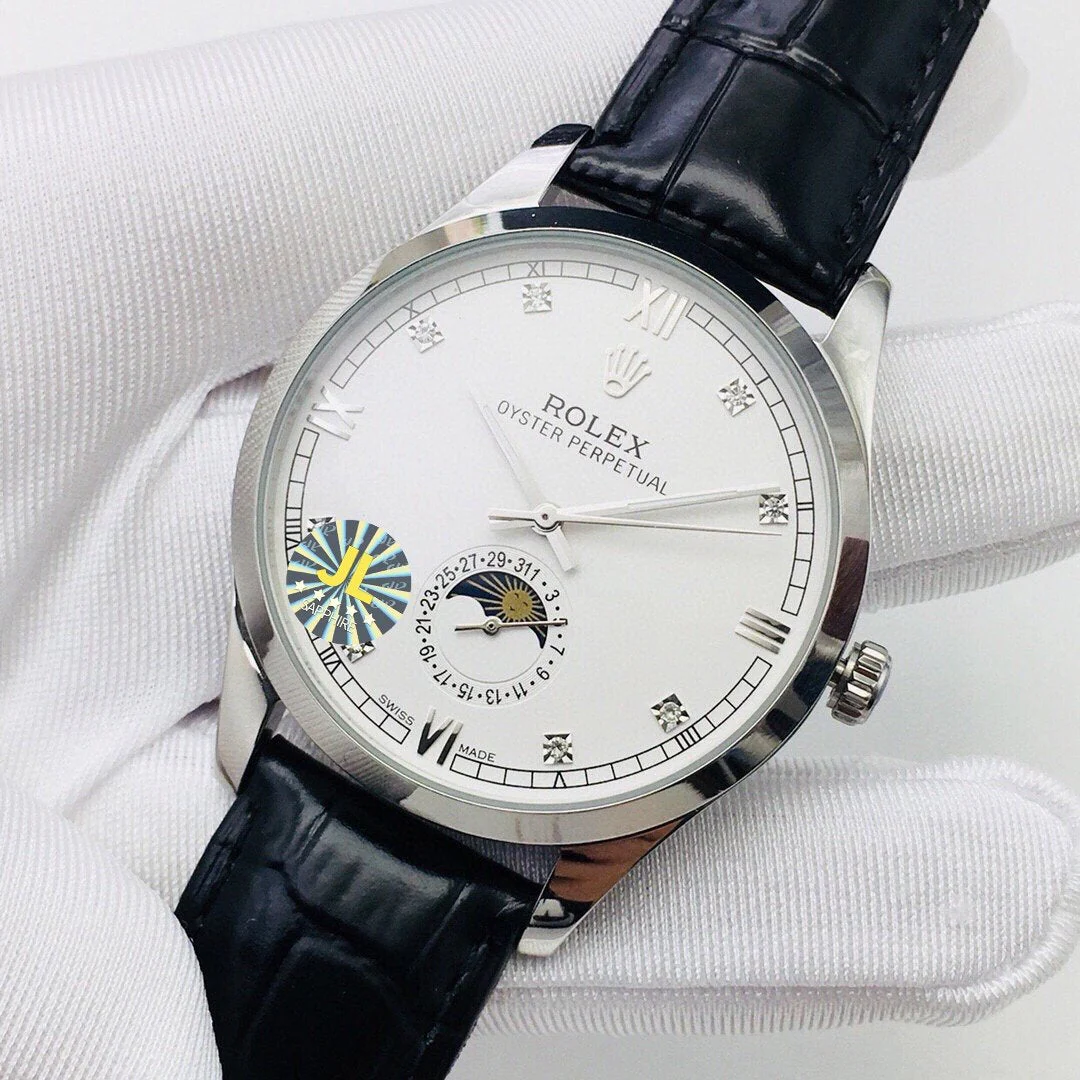 OYSTER PERPETUAL 41 MOONPHASE STEEL CASE WHITE DIAL