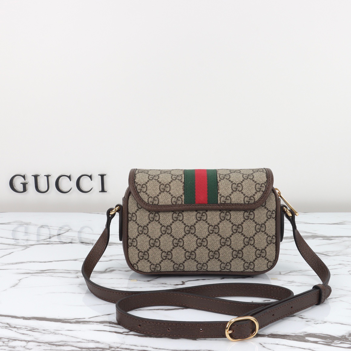 Gucci Ophidia GG Shoulder Bags 13*22*4cm