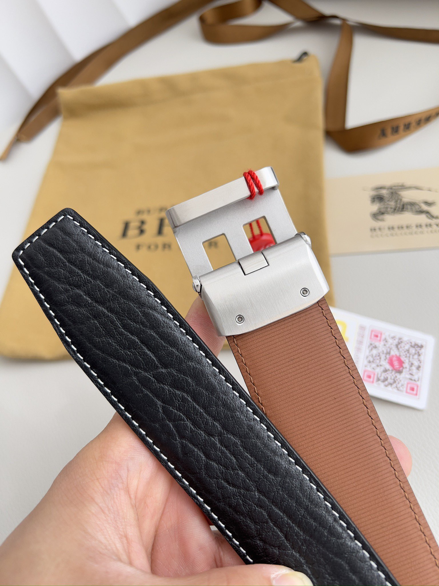 Burberry Men Belt Width 3.5cm