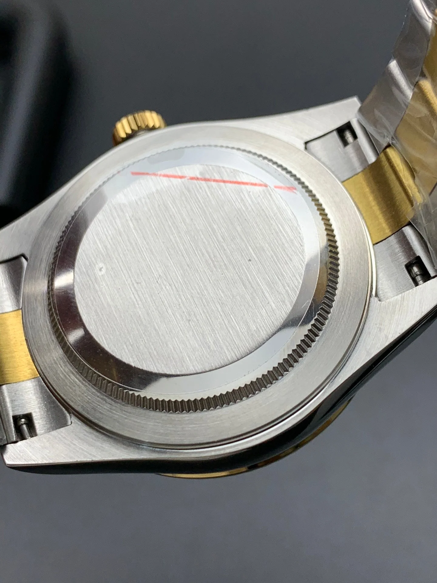 SKY DWELLER GOLD STEEL BLACK DIAL