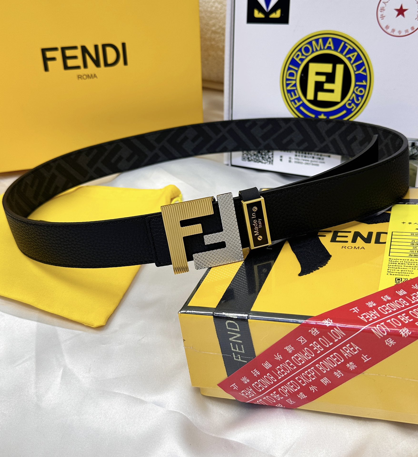 Fendi Men Belt Width 3.8cm