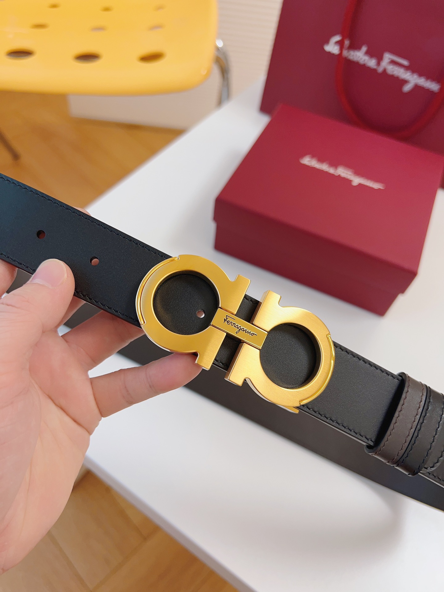 Ferragamo Men Belt Width 3.5cm