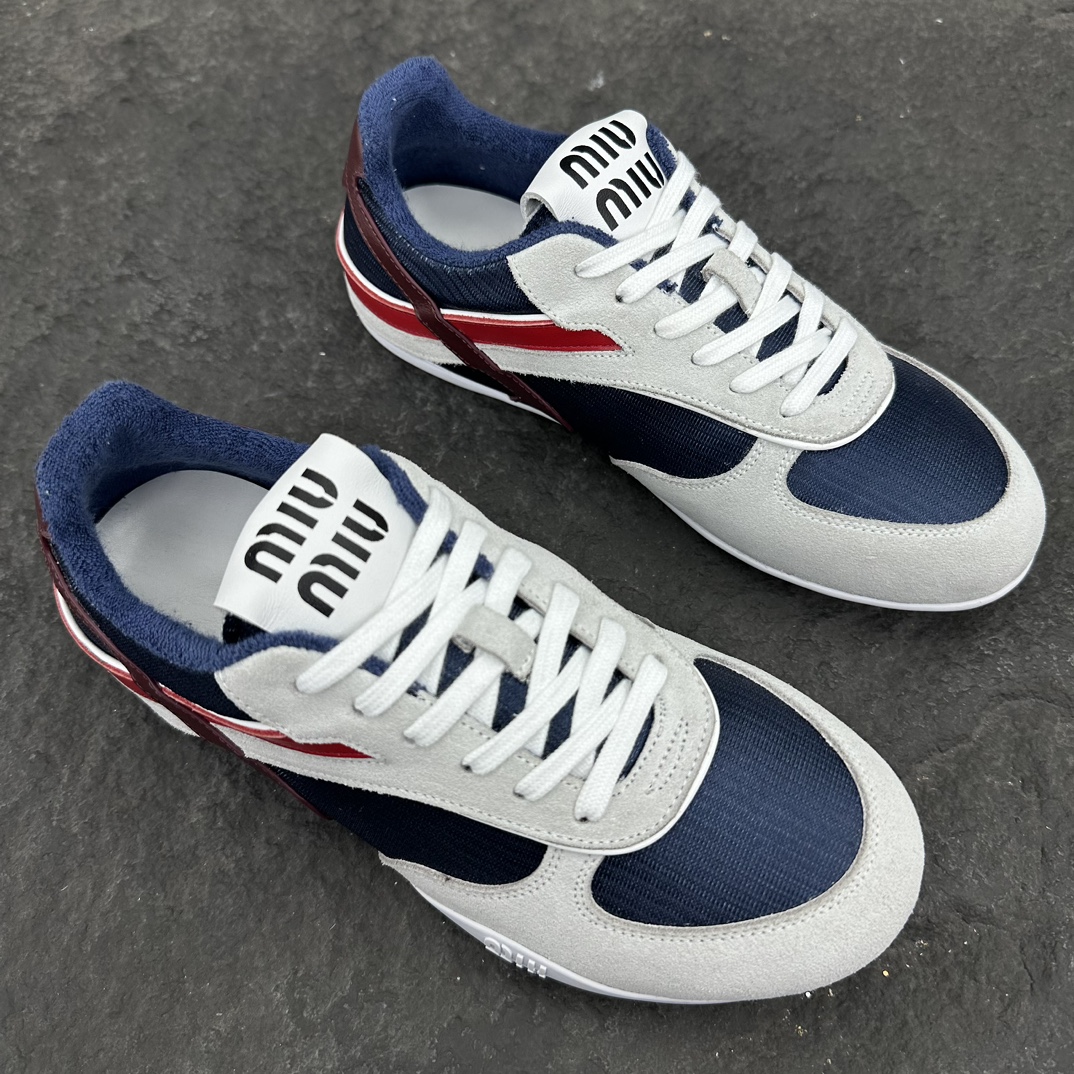 MiuMiu Suede leather and fabric Sneaker Size 35-40